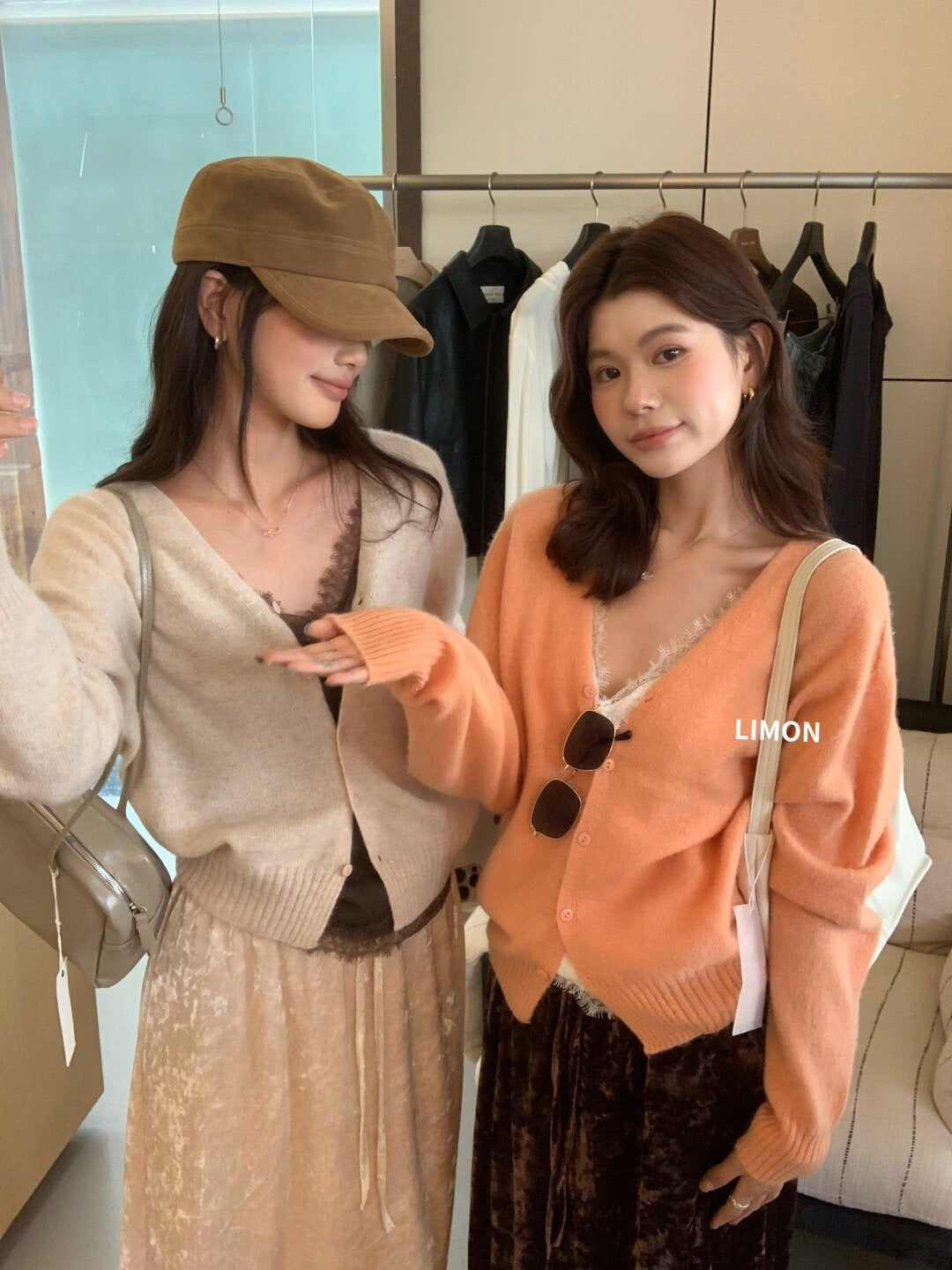 【LNM8600】檸檬家羊毛100%鬆軟慵懶・V領短版針織外套260909