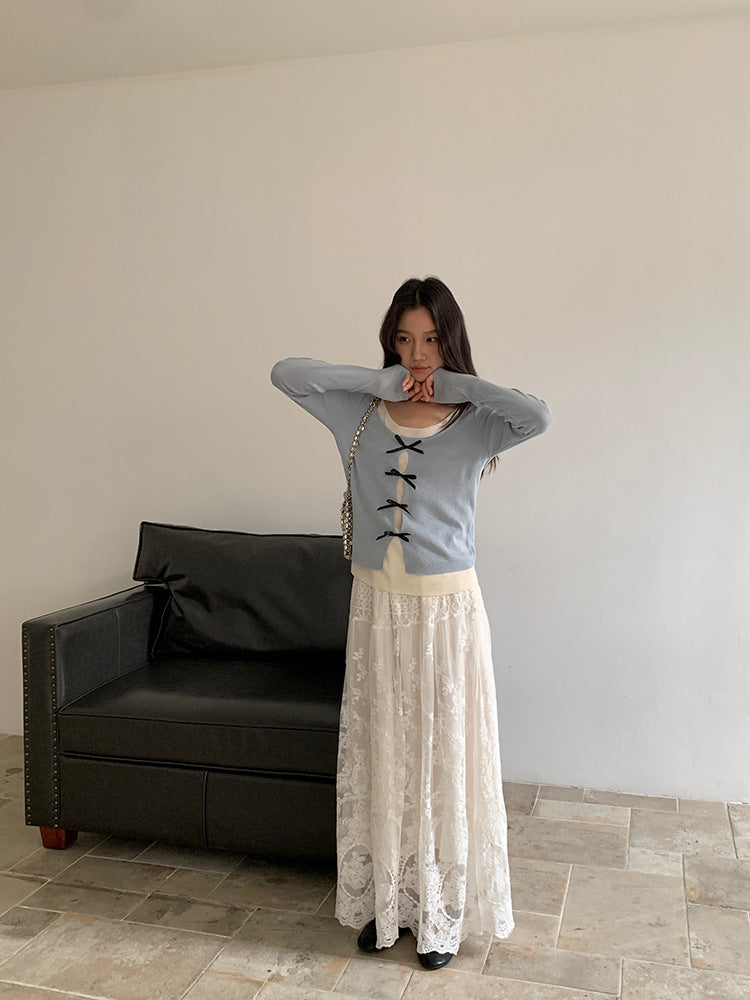 【L9702】實拍絕美四季穿的重工蕾絲長裙251117