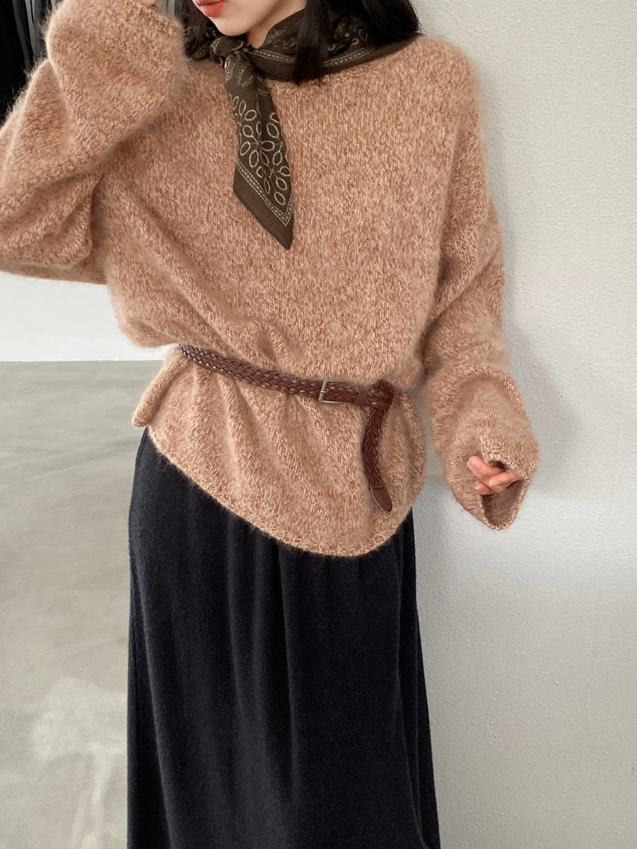 【cimz1373】實拍黑標奢柔雲朵 95羊毛5羊絨慵懶加厚針織毛衣251128