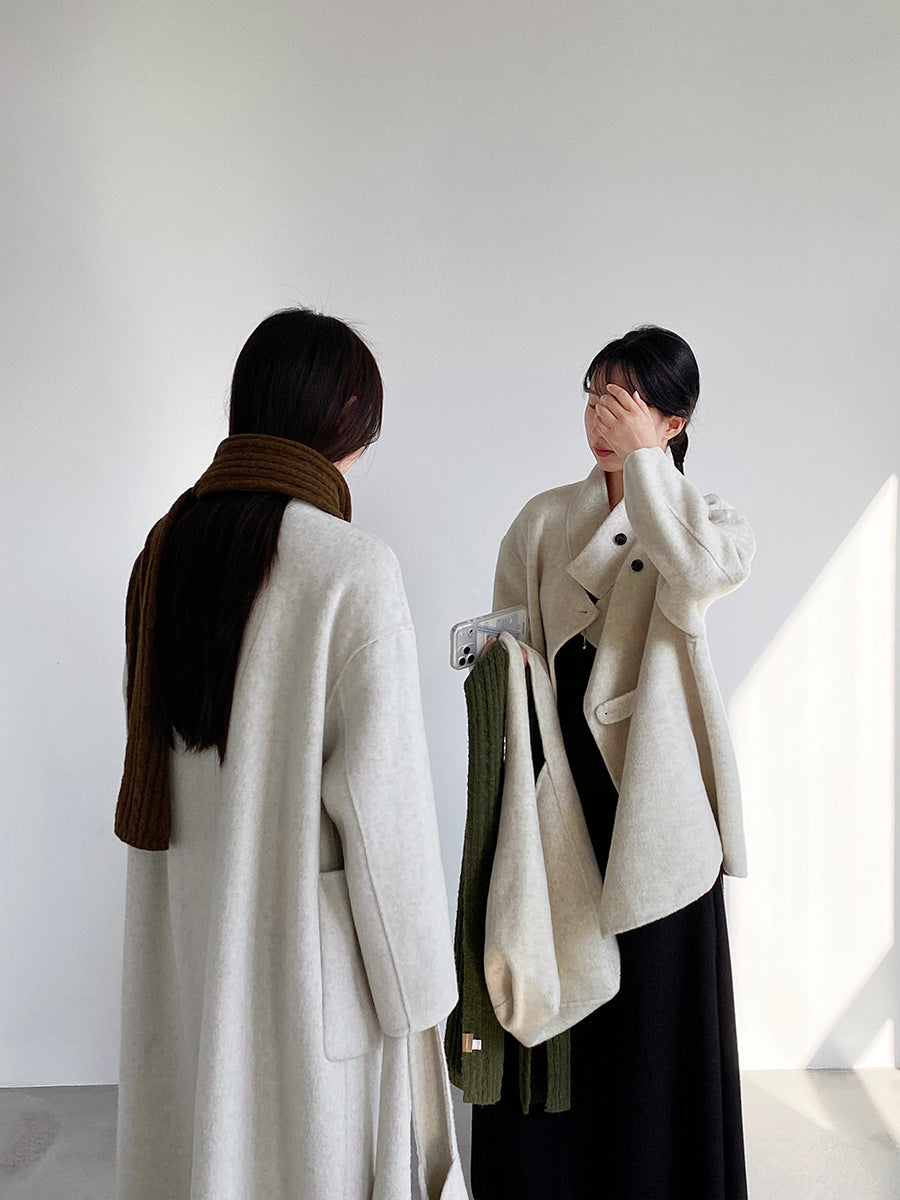 【cim2517】實拍蘇黎世冬日立領雙面呢毛呢外套大衣(100羊毛)251030