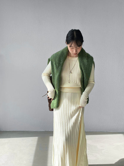 【cimz100789】實拍法式高級感收腰顯瘦針織衫＋針織長裙(分開下單）251120