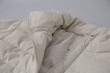 【LD11067】實拍簡約設計保暖立領含絨棉服外套（白鴨絨50%)
251209