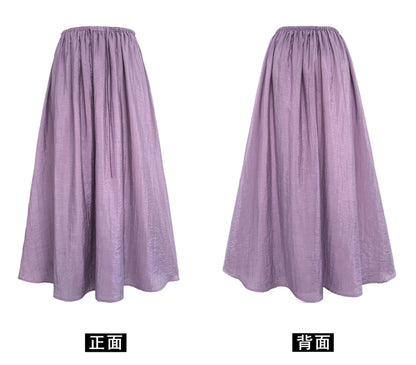 【cimz1969】法式浪漫度假風💜慵懶氛圍感一字領襯衫+紫色長裙兩件套260709