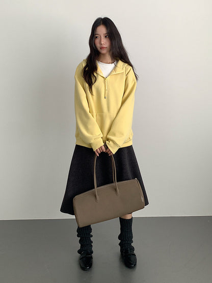 【LD11064】實拍慵懶灰色加絨加厚連帽寬鬆衞衣251209