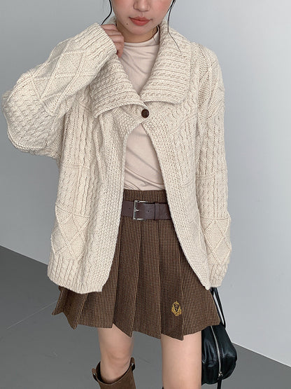 【LD3299】實拍S~XL秋冬露思同款～刺繡毛呢百褶裙251103