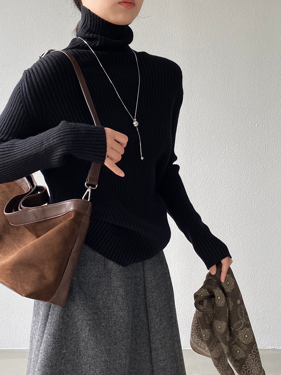 【cimz1388】實拍高領加厚高級感針織毛衣251128