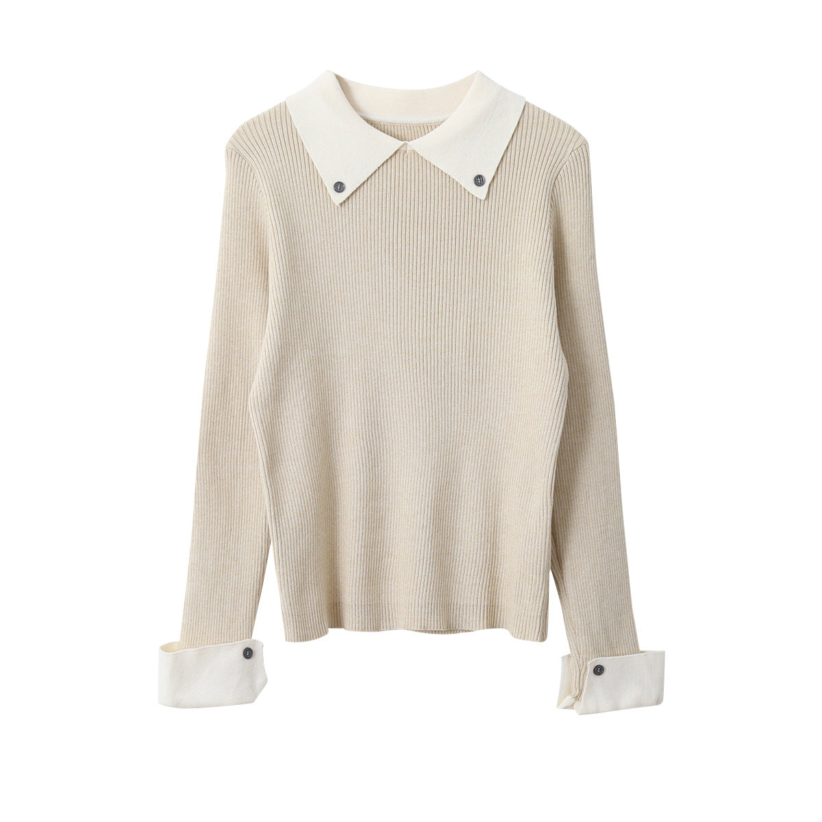 【LD11026】實拍絕美法式針織坑條假2件針織衫251124