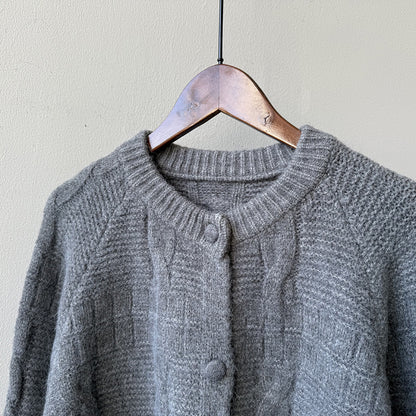 【YP2556】實拍微甜圓領包扣麻花針織外套251023