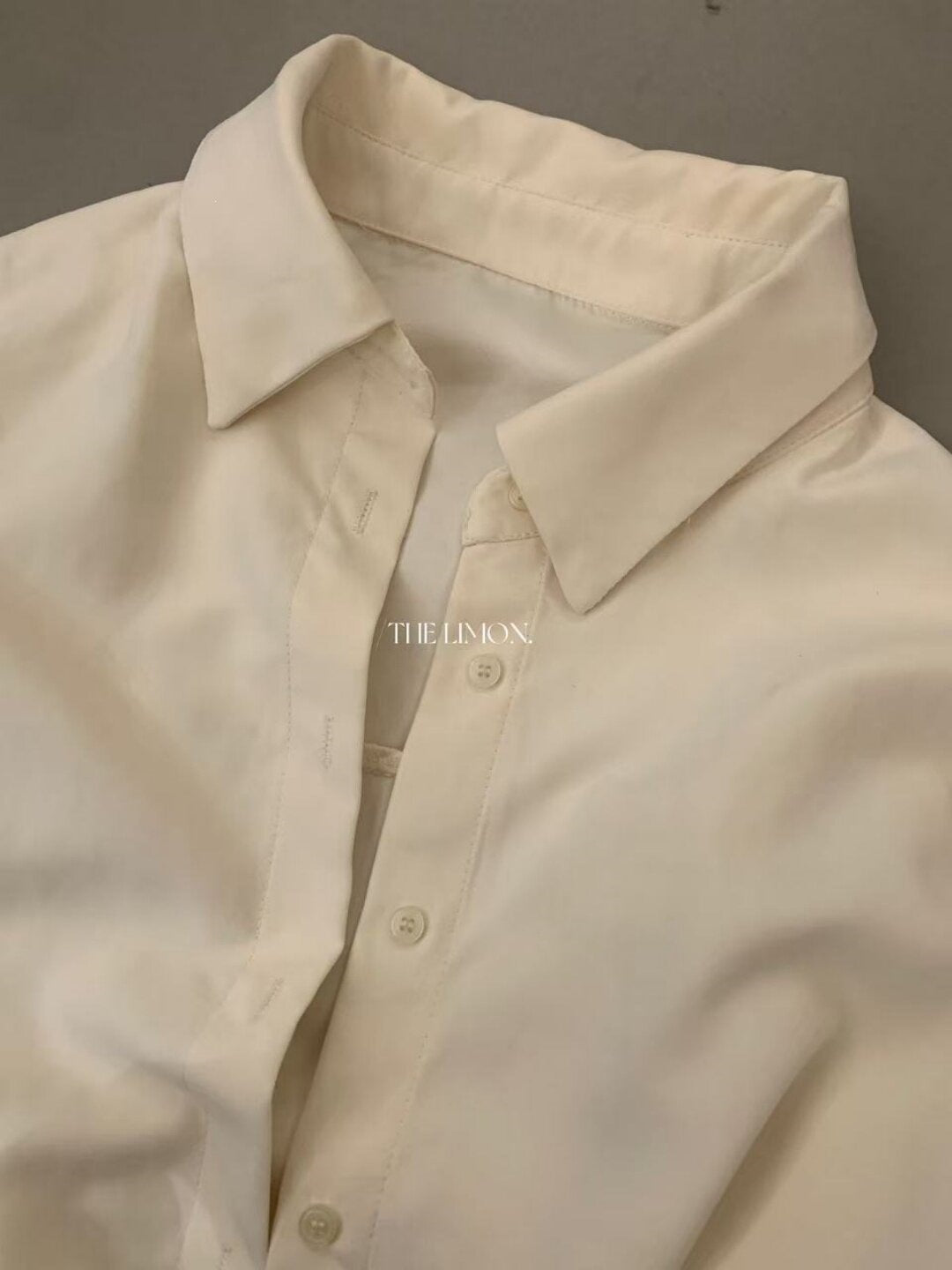 【L11322】檸檬家绿法式慵懶・蕾絲細肩帶＋寬鬆長袖天絲襯衫260921