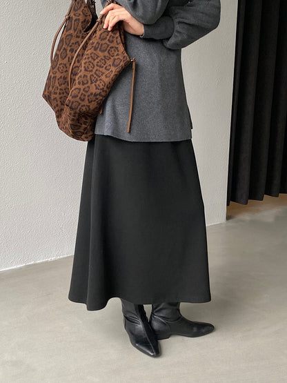 【cimz1722】實拍高級雙面絨感保暖顯瘦直筒裙251201