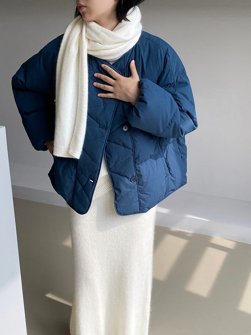 【cimz1010】實拍冬日温暖加厚90％白鴨絨羽絨外套大衣251128