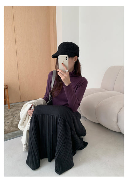 【H5481】實拍基礎6色堆堆領毛針織T恤251109