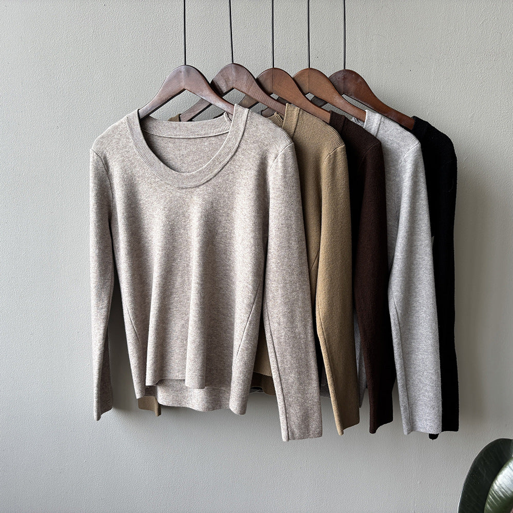 【Y275】實拍冬季U領長袖針織衫251106