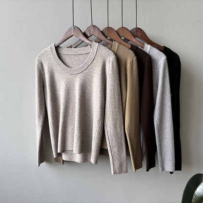 【Y275】實拍冬季U領長袖針織衫251106