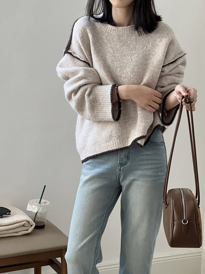 【YP2472】 實拍熱銷不規則針織毛衣251023