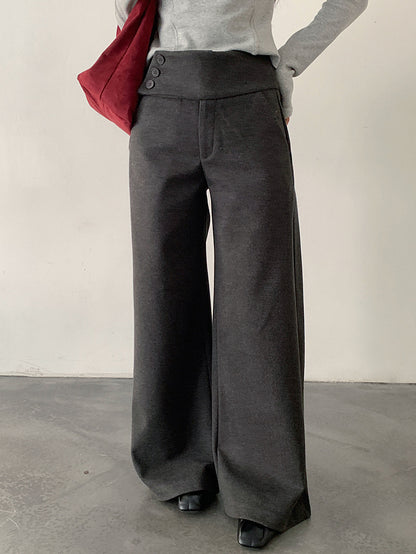 【LD11048】實拍S~XL秋冬毛呢厚款高腰直筒褲251202