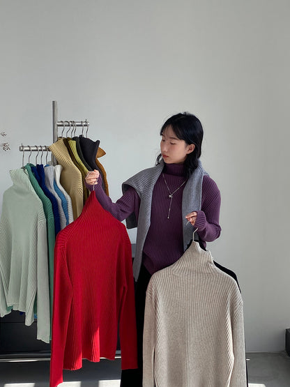 【cimz1388】實拍高領加厚高級感針織毛衣251128