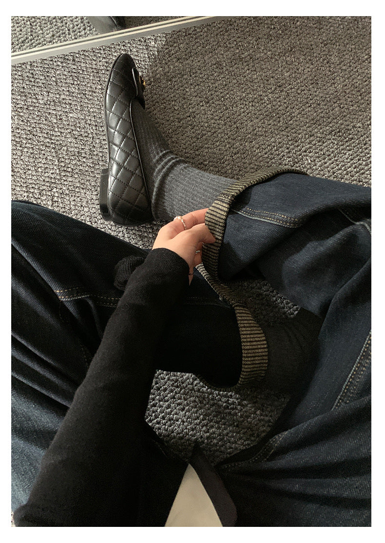 【H5483】實拍S~XL復古加厚水洗直筒牛仔褲251109