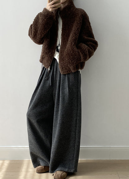 【YH8567】實拍冬天保暖厚款立领羊羔毛外套251113