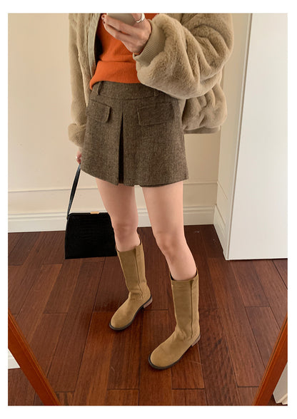 【H5523】實拍S~XL氣質千金質感高腰A字裙褲251125