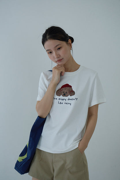 【LD11202】實拍日系🐶小狗印花刺繡寬鬆百搭顯瘦短袖T恤260407