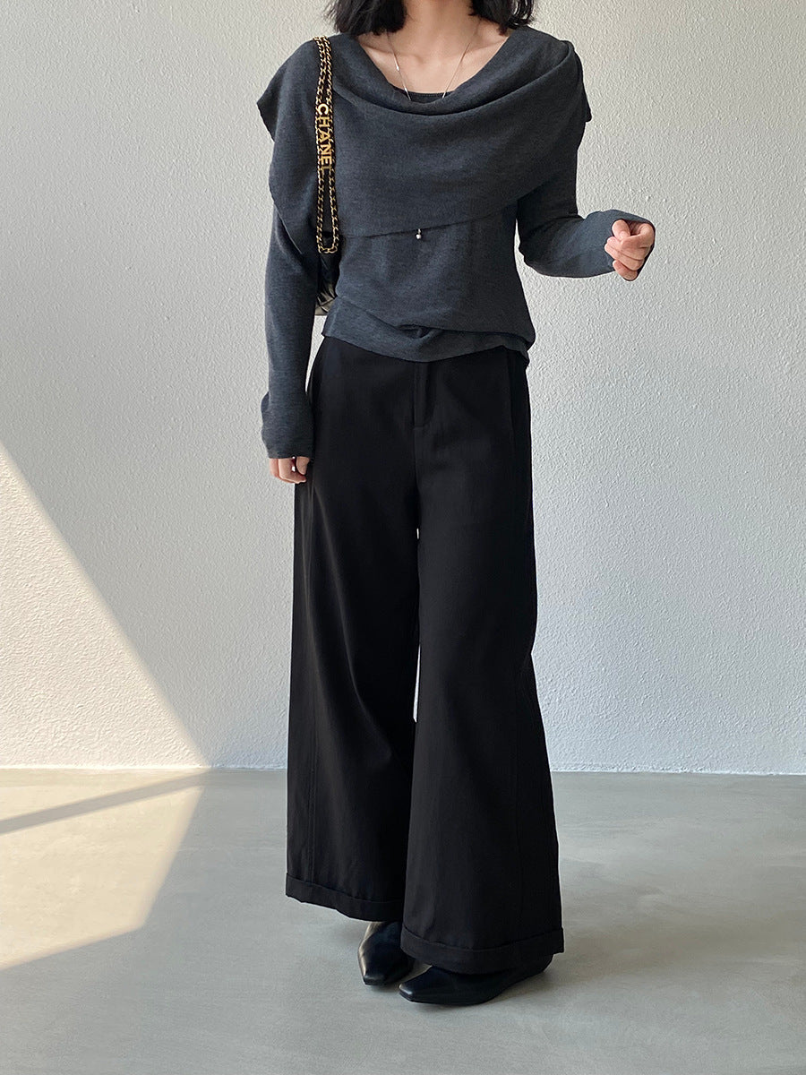 【cim1678】實拍法式高級優雅感顯瘦天絲棉直筒褲251030