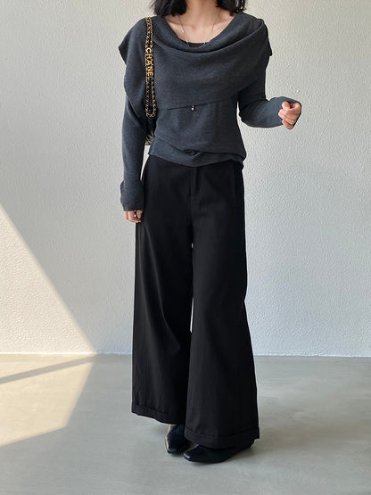 【cim1678】實拍法式高級優雅感顯瘦天絲棉直筒褲251030