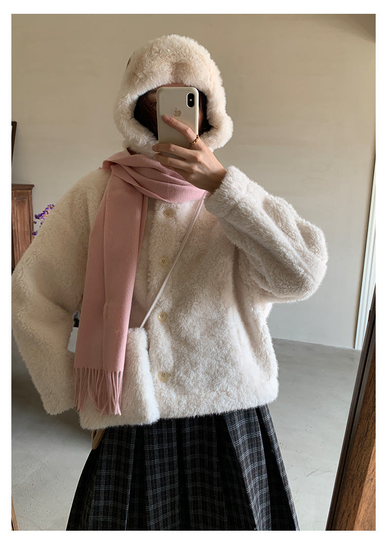 【H5506】實拍 溫柔輕奢皮毛一體保暖仿皮草大衣外套251118