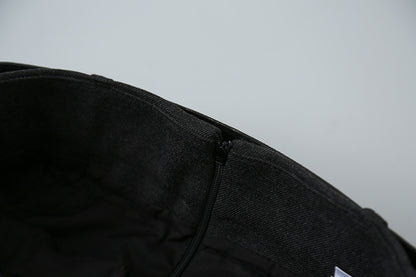 【LD3300】實拍S~XL韓版高腰顯瘦毛呢A字裙＋腰帶251103