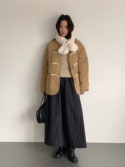 【LD11017】實拍日系加厚棉感保暖高腰花苞裙（左右有口袋）251110