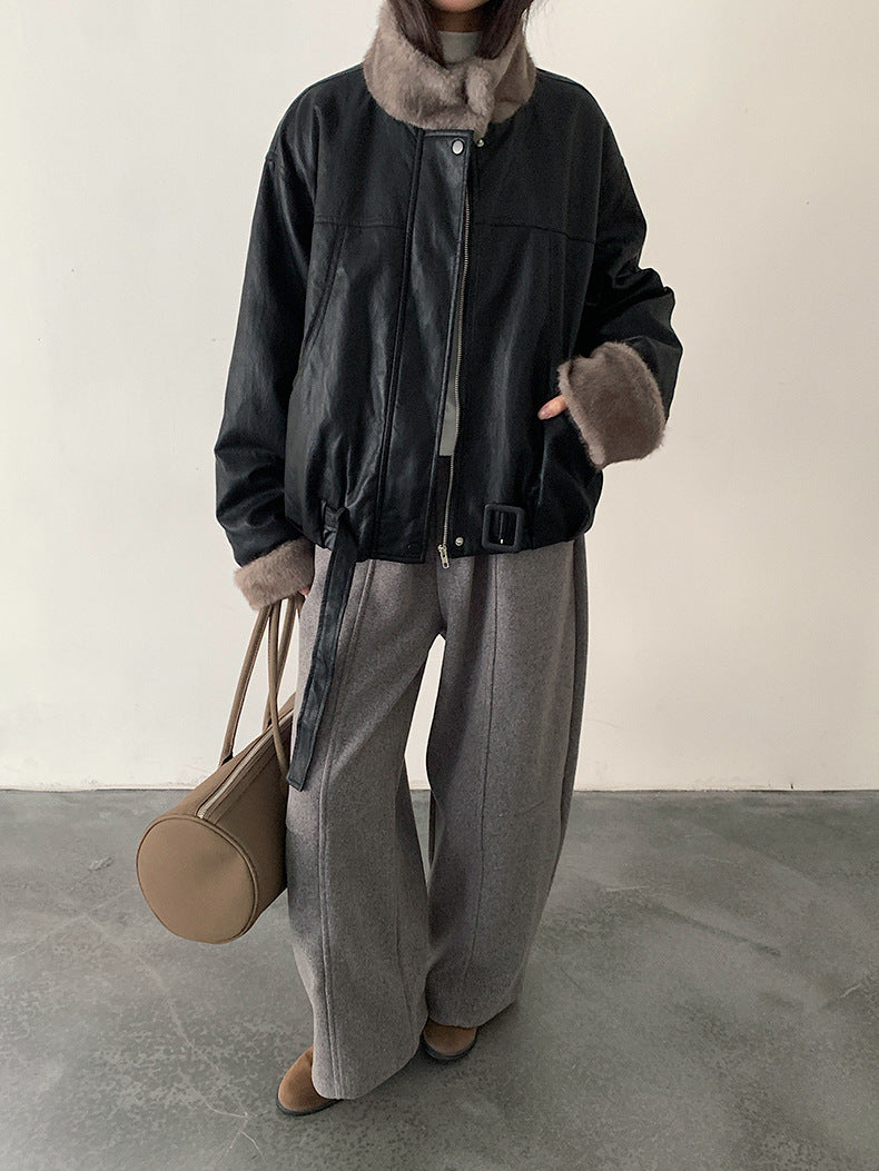 【LD11047】實拍休閒加絨加厚彎刀褲251202