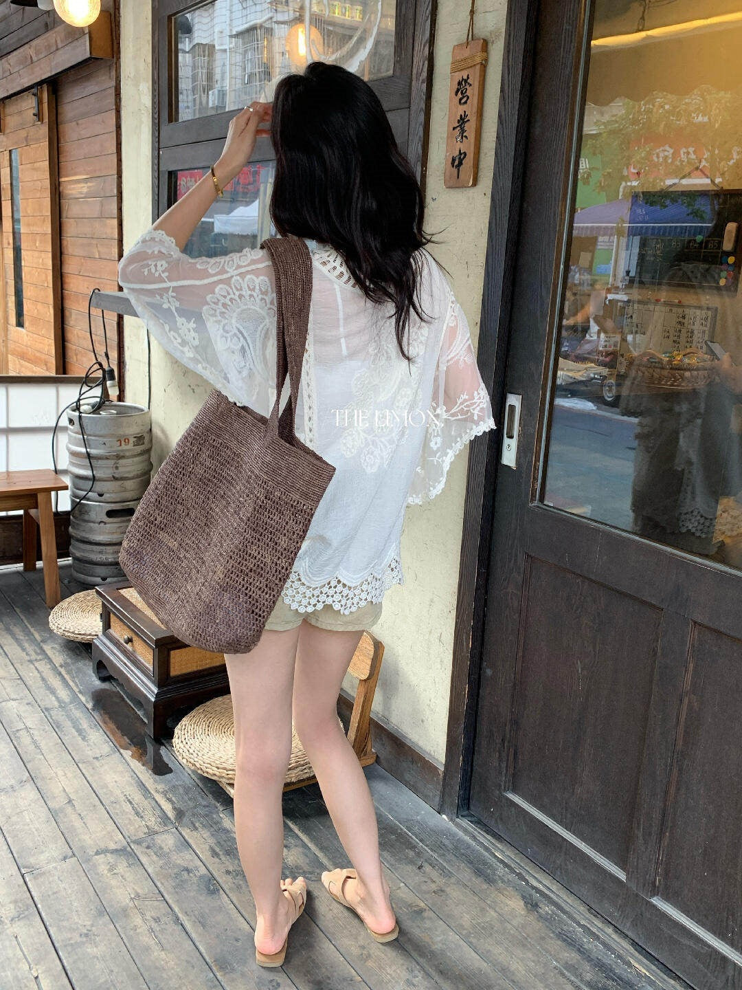 【L10685】仙氣氛圍感拉滿🕊️重工蕾絲刺繡寬鬆顯瘦防曬罩衫260518