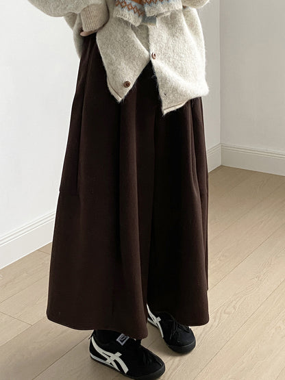 【Y82678】 實拍鬆緊腰抽繩顯瘦闊腿九分褲裙251023