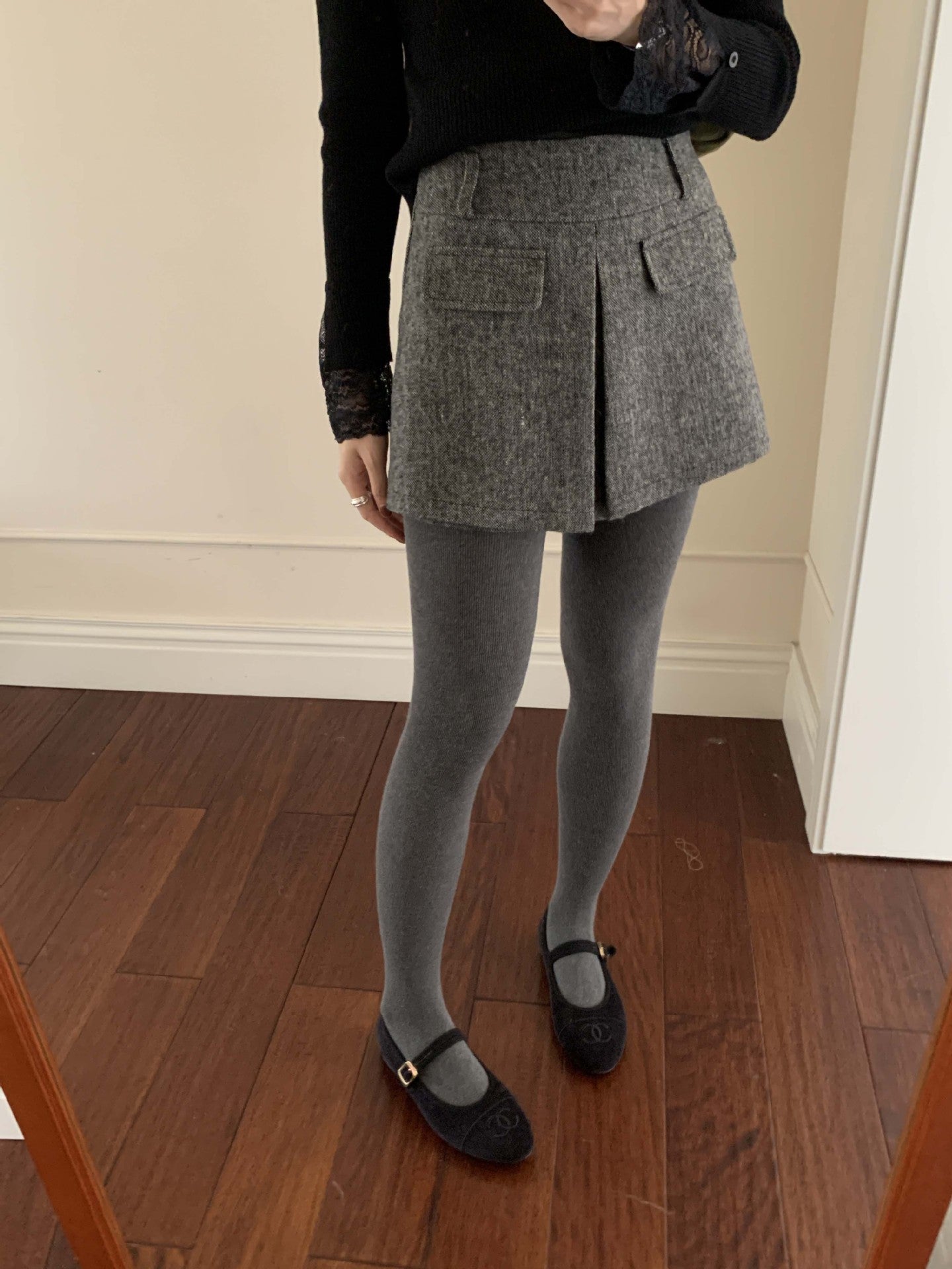 【H5523】實拍S~XL氣質千金質感高腰A字裙褲251125