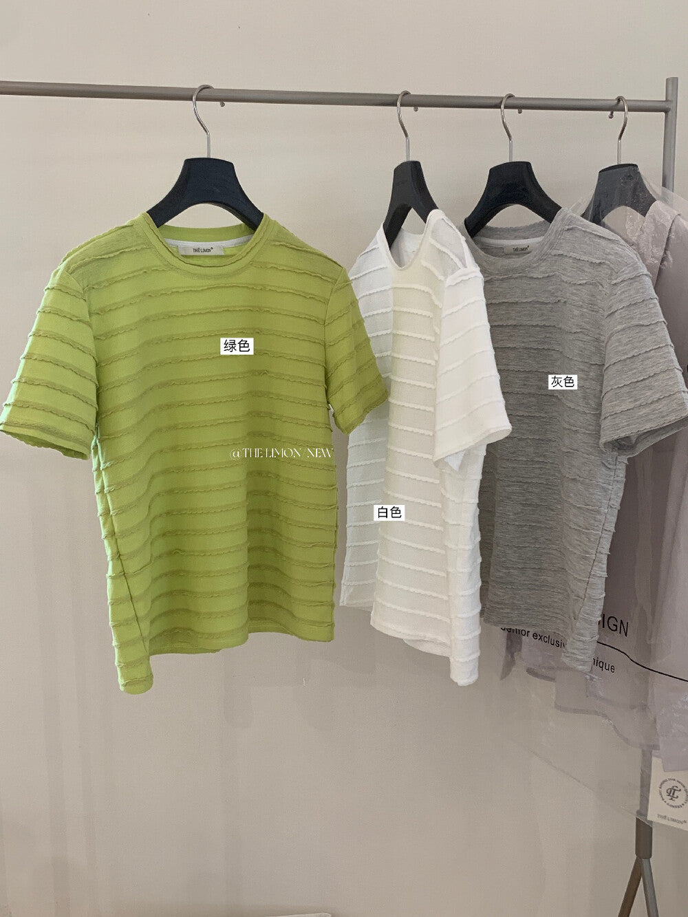 【L10377】實拍檸檬韓系簡約休閒☁️設計感層次拼接寬鬆顯瘦圓領短袖T恤260408