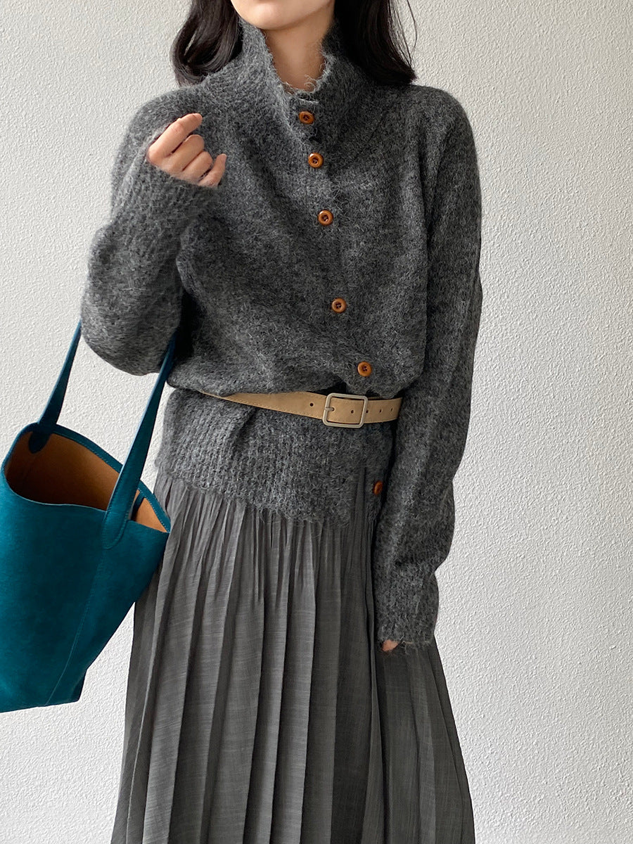 【cim8616】實拍質感加厚慵懒態度高領針織毛衣251114