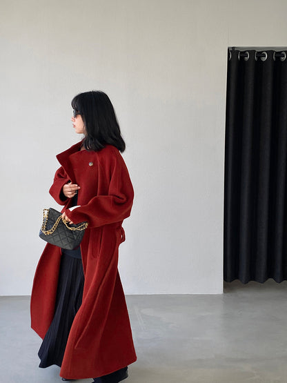 【cimz6616】實拍高級大氣厚款立領雙面羊毛呢大衣外套（羊毛100)251120