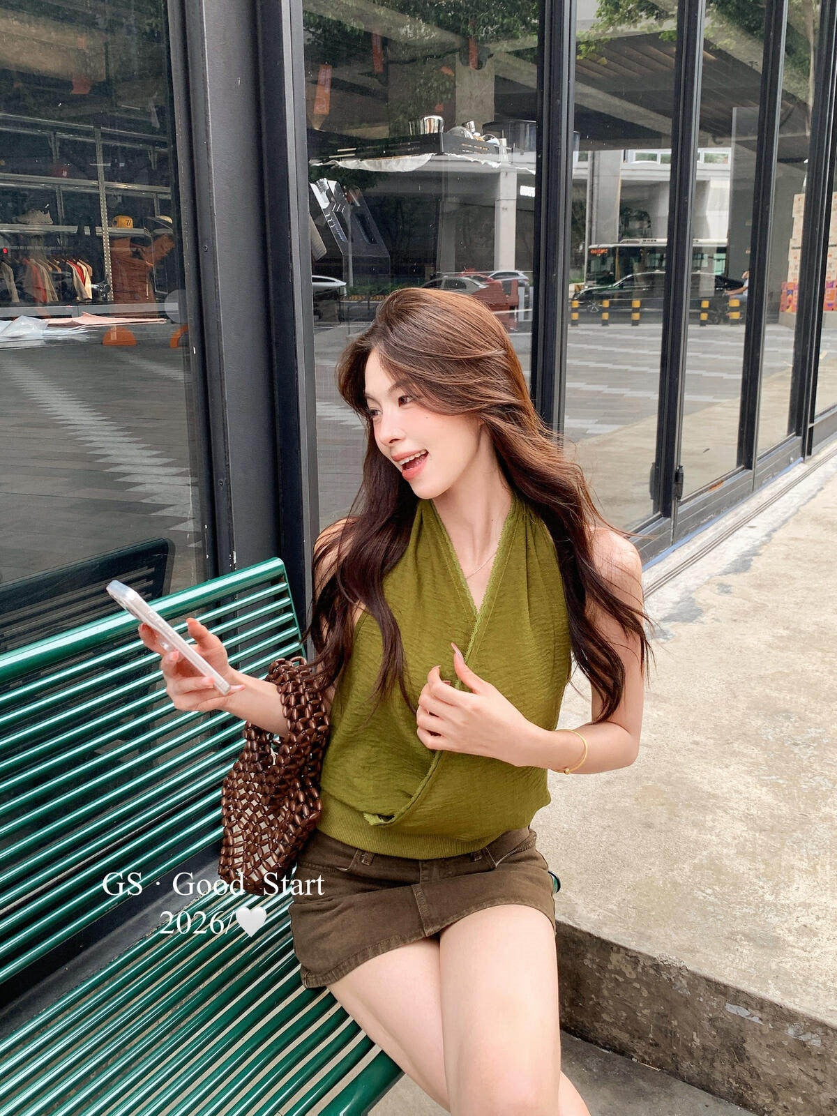 【LN5102E】Y2K時髦辣妹🔥性感蕾絲花邊交叉繞頸無袖上衣260518