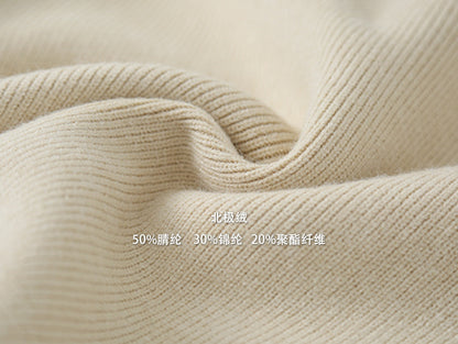 【LD11002】實拍秋冬法式設計感斜領針織毛衣外套251110