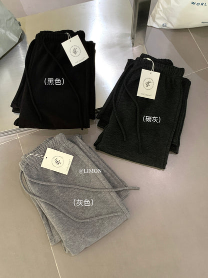 【L9235】實拍檸檬秋季顯瘦顯腿長抽繩微喇休閒褲250930