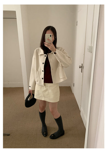 【H562】實拍秋冬S~XL必備復古高腰燈芯絨A字裙251021