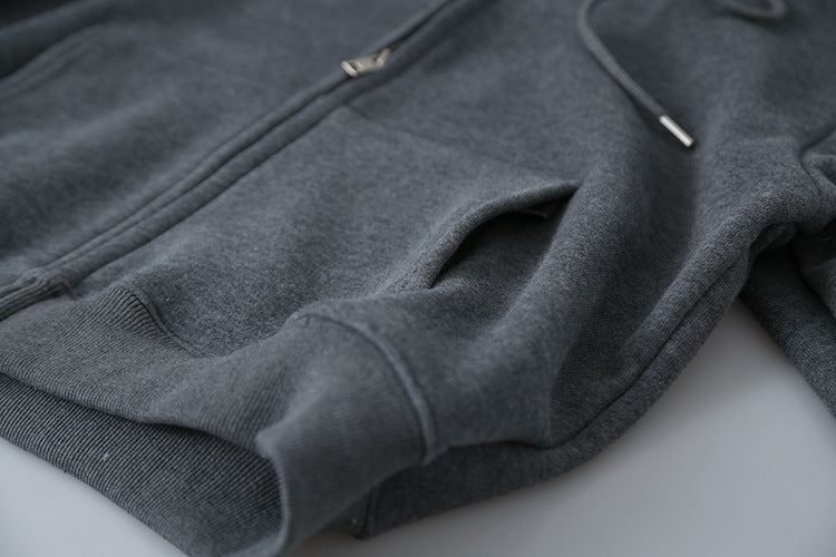 【LD11030】實拍冬季慵懶加絨加厚連帽衞衣外套251124