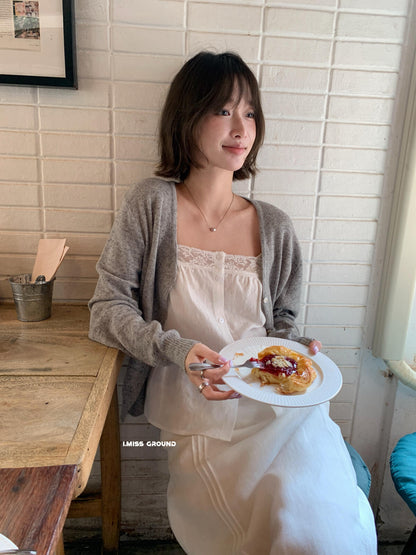 【LR01315】實拍imiss春季必備！修身顯瘦V領長袖針織罩衫260305