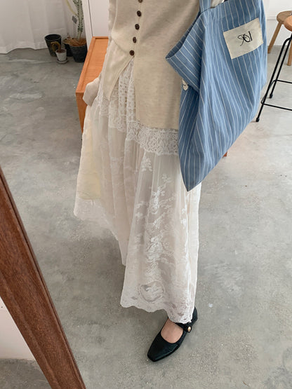 【L9702】實拍絕美四季穿的重工蕾絲長裙251117