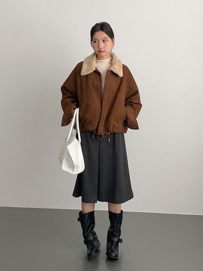 【LD3298】實拍冬季必備厚款短款麂皮絨機車外套251103