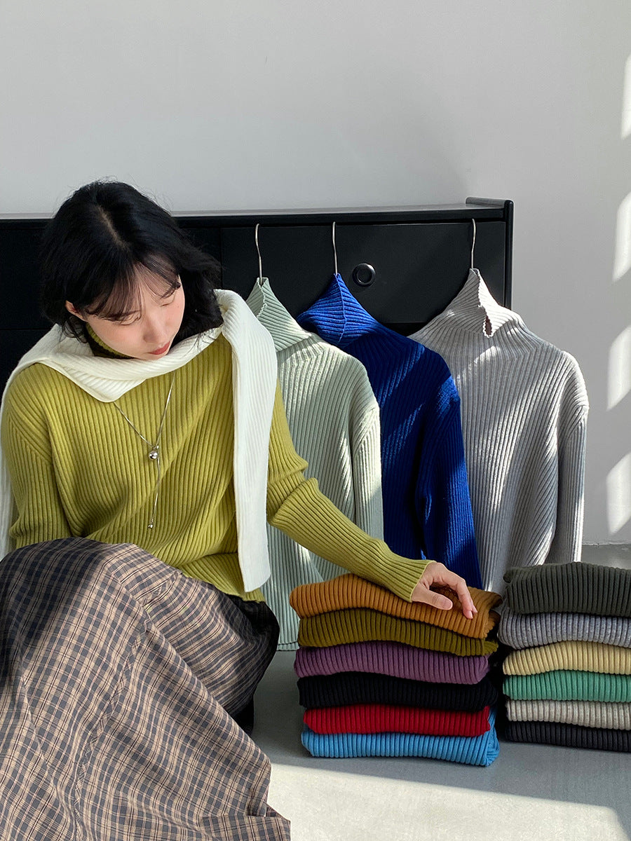 【cimz1388】實拍高領加厚高級感針織毛衣251128