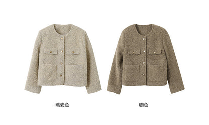 【LD9507】實拍高級感小香風粗花呢子外套251110