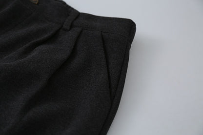 【LD11035】實拍S~L韓版寬鬆高腰毛呢加絨加厚九分褲251124