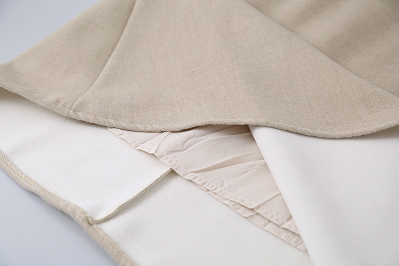 【LD11070】實拍氣質毛呢A字傘裙＋腰帶251209