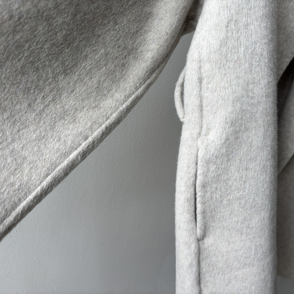 【Y8511】實拍高級感立領羊毛呢大衣外套（棉羊毛52%)251106